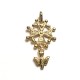 Pendentif croix Huguenote en plaqué or 18 carats