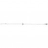 Bracelet étoile en argent 925/000 rhodié et oxyde de zirconium