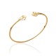 Bracelet ancre marine jonc rigide en plaqué or 18 carats