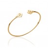 Bracelet ancre marine jonc rigide en plaqué or 18 carats