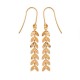 Boucles d'oreilles épis de blé en plaqué or 18 carats