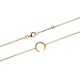 Bracelet corne demi lune en plaqué or 18 carats et zirconium Top Tendance
