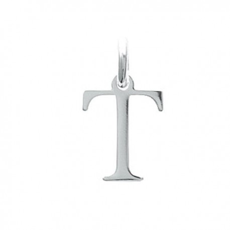 Pendentif initiale T argent 925 lettre T breloque 18 mm avec bélière