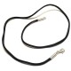 Collier cordon fil de soie noir fermoir argent 925 longueur 40 cm