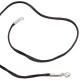 Collier cordon fil de soie marron chocolat fermoir argent 925 longueur 40 cm